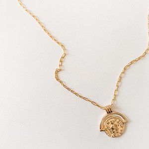 amelia • greek coin dainty gold filled necklace by terra moon